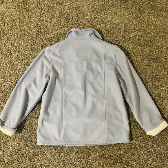 ALFRED DUNNER Blue Fleece Lined Button Down Jacket. Size 12P - Picture 5 of 6